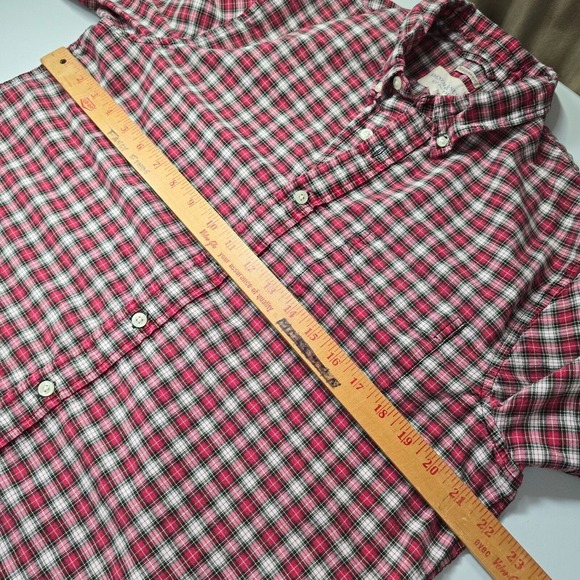 Denim & Supply Ralph Lauren Men Plaid Shirt Size Large Red Office Preppy Fall - Picture 8 of 11
